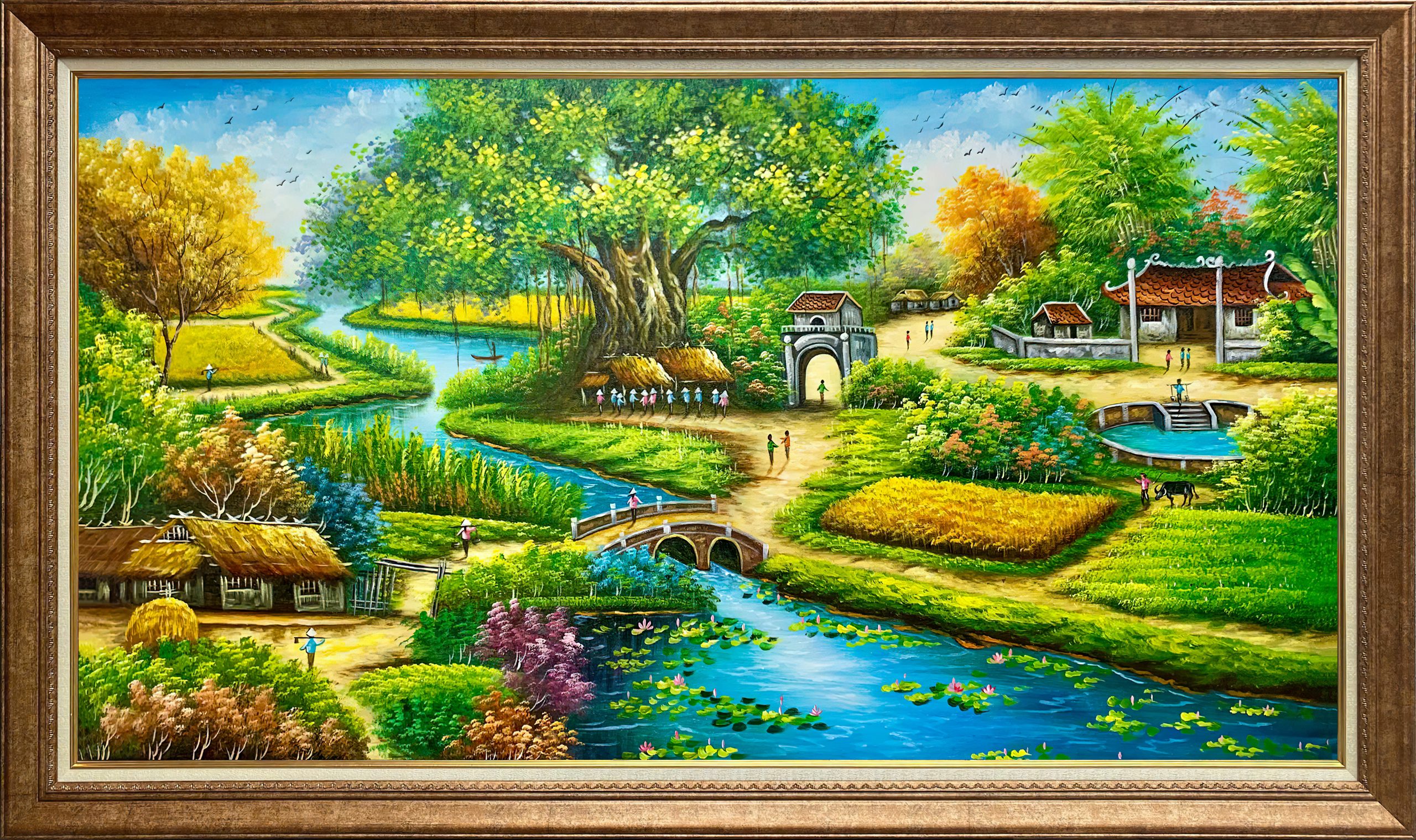 Tranh Sơn Dầu Đồng Quê Việt Nam
