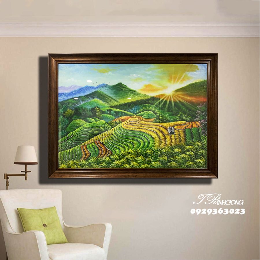Tranh sơn dầu Bậc Thang Ấm No SDTC98