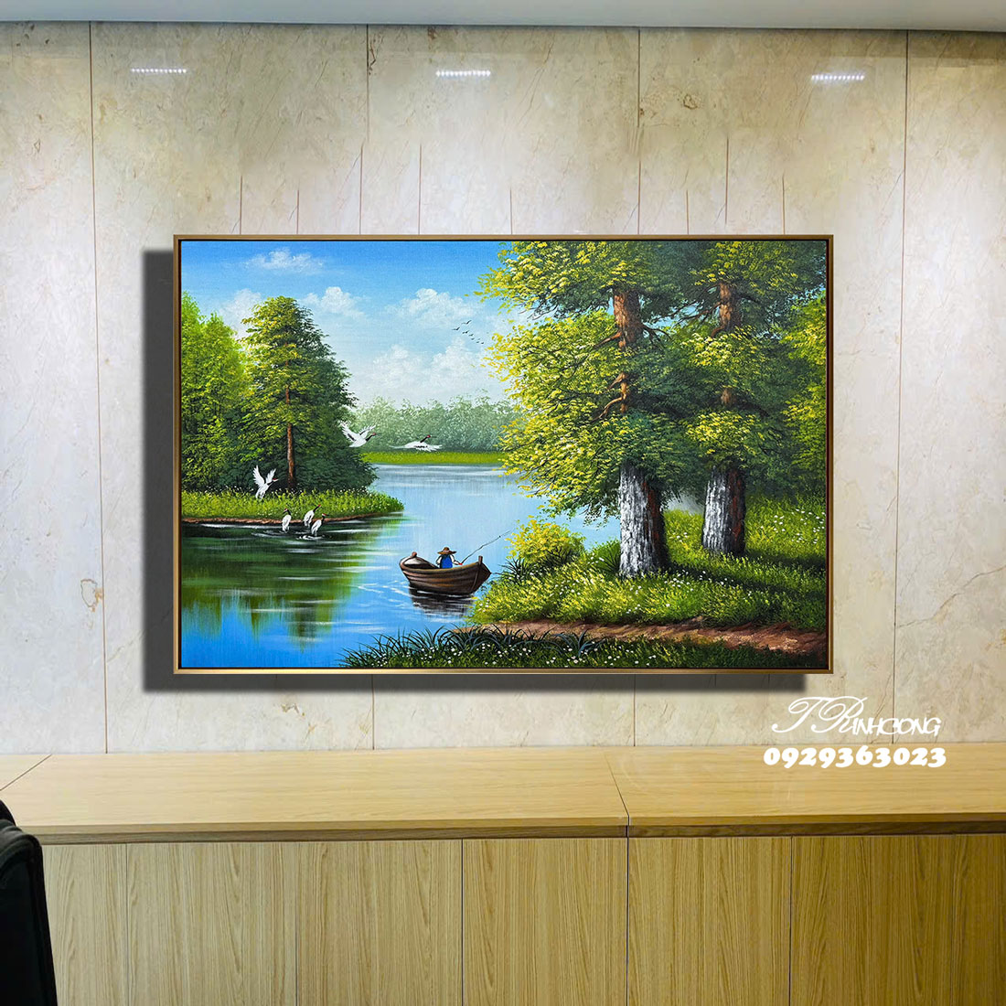 Tranh sơn dầu Yên Bình Trời Nắng SDTC79