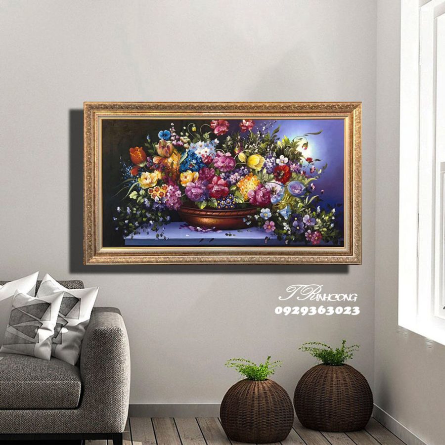 Tranh sơn dầu Dạ Khúc Sắc Hoa SDTC76