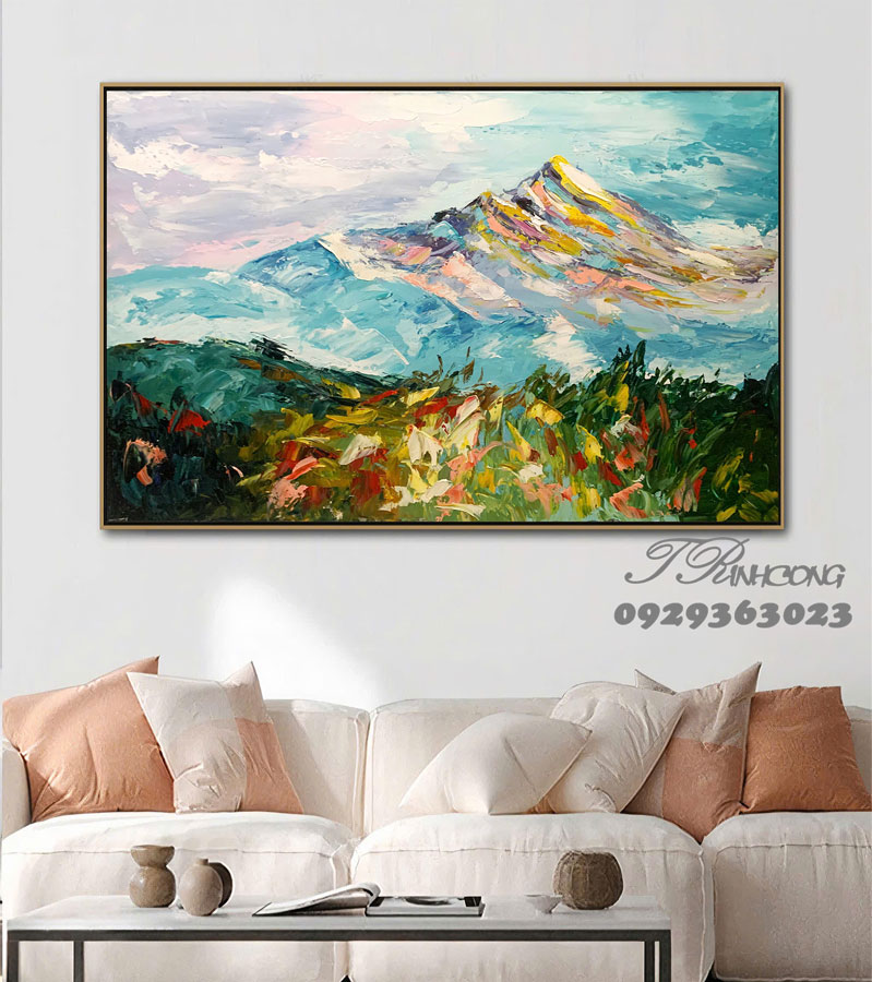 Tranh sơn dầu Dãy Núi Mộng Mơ SDTC25