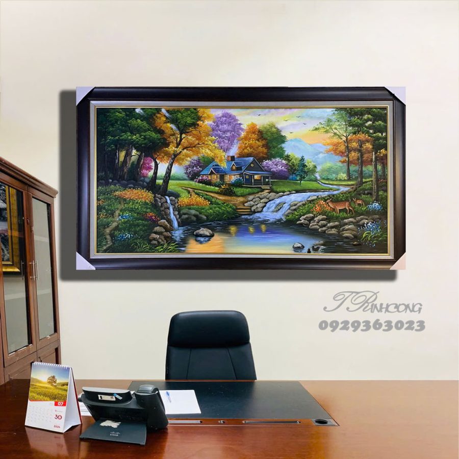 Tranh sơn dầu Dòng Suối Bình Yên SDTC54