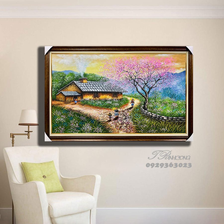 Tranh sơn dầu Giao Mùa Quê Hương SDTC56