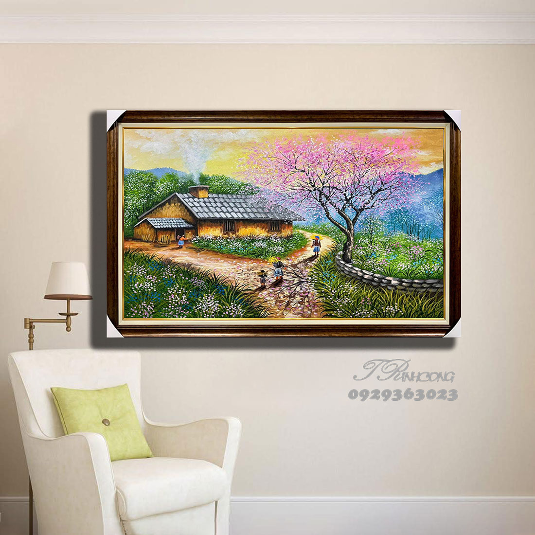 Tranh sơn dầu Giao Mùa Quê Hương SDTC56