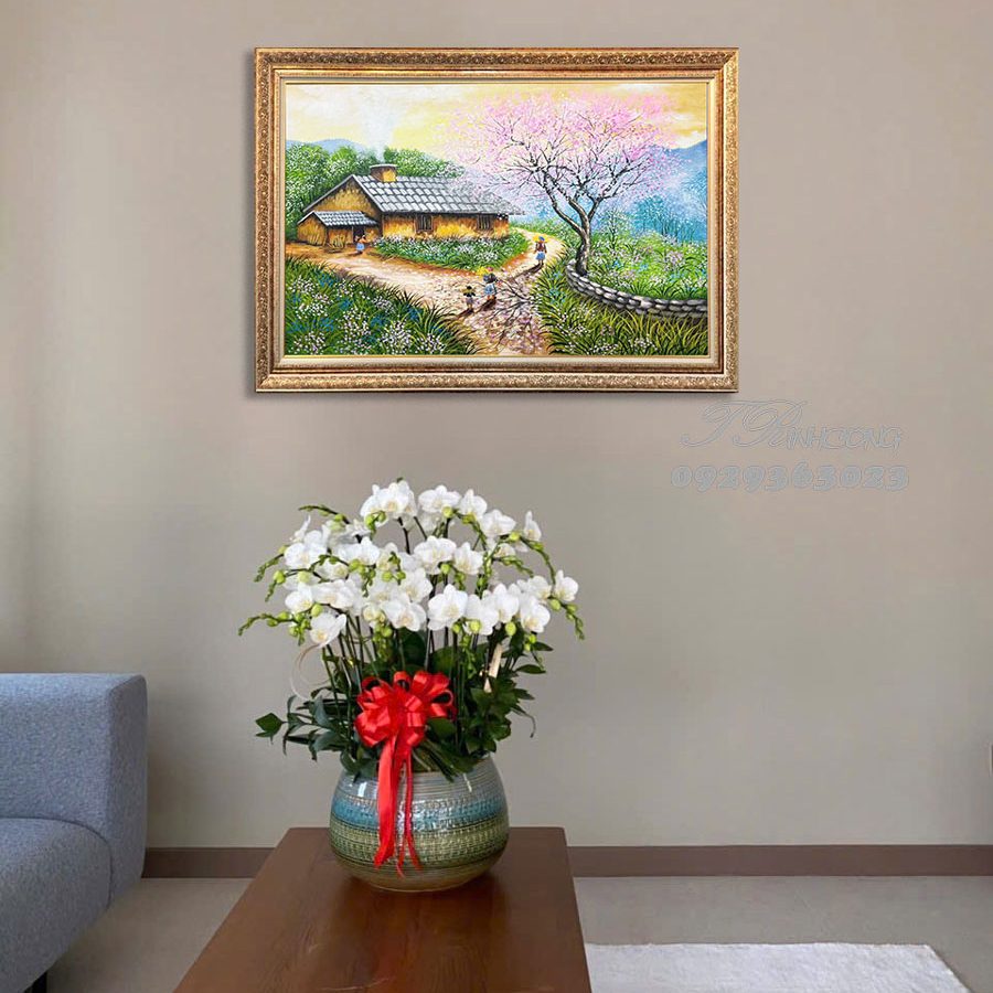 Tranh sơn dầu Giao Mùa Quê Hương SDTC56