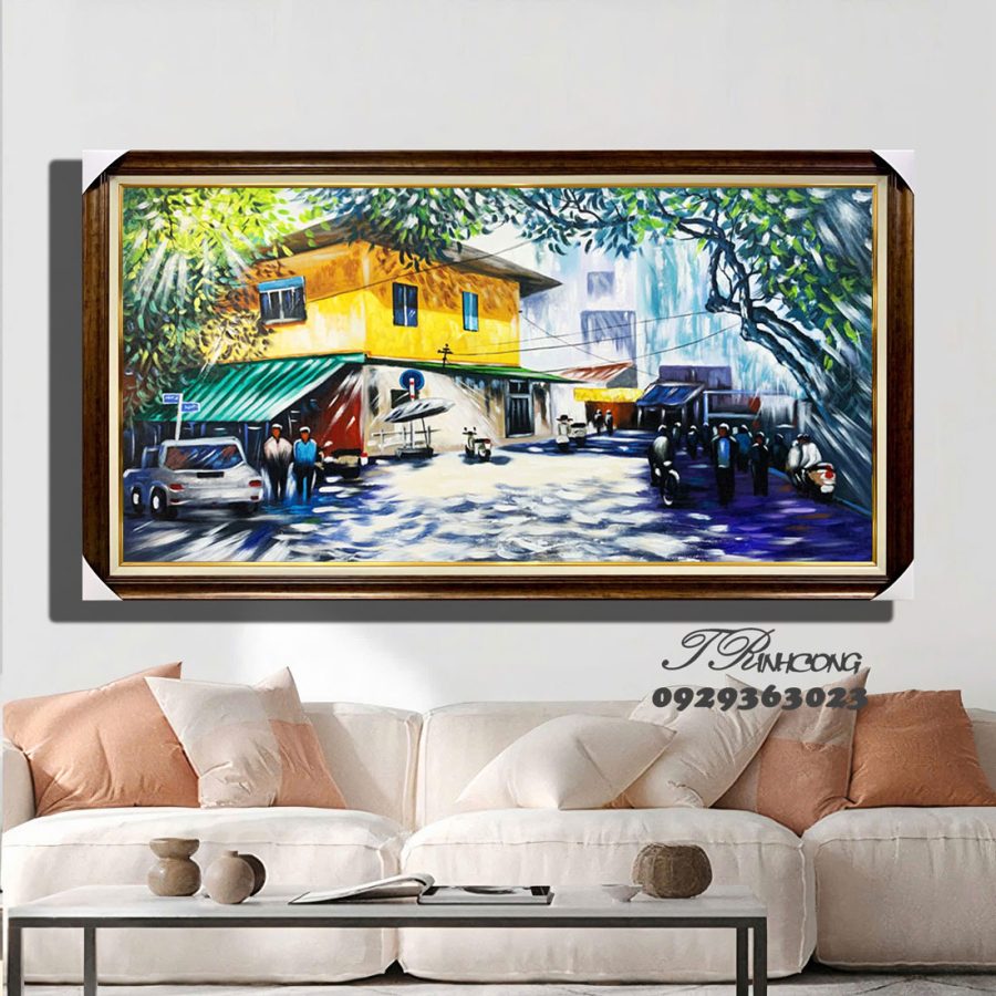Tranh sơn dầu Giao Thời Phố Thị SDTC46