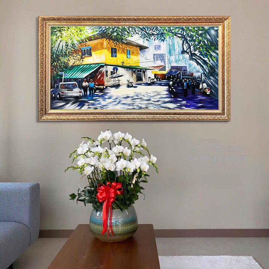 Tranh sơn dầu Giao Thời Phố Thị SDTC46