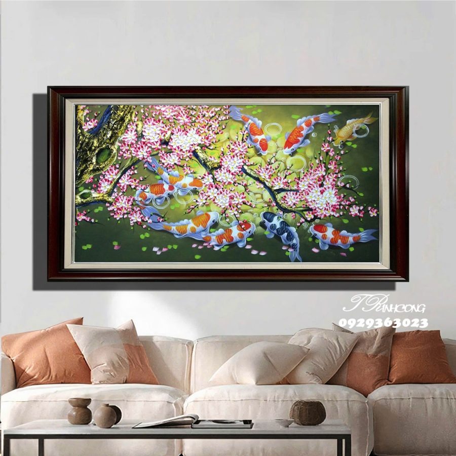 Tranh sơn dầu Hoa Khai Phú Quý SDTC82