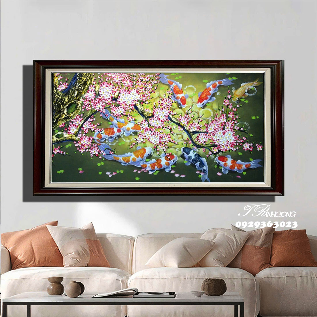 Tranh sơn dầu Hoa Khai Phú Quý SDTC82