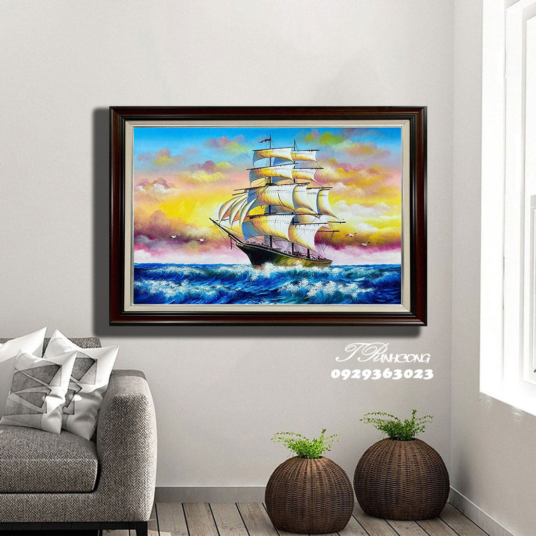 Tranh sơn dầu Hướng Về Tương Lai SDTC66