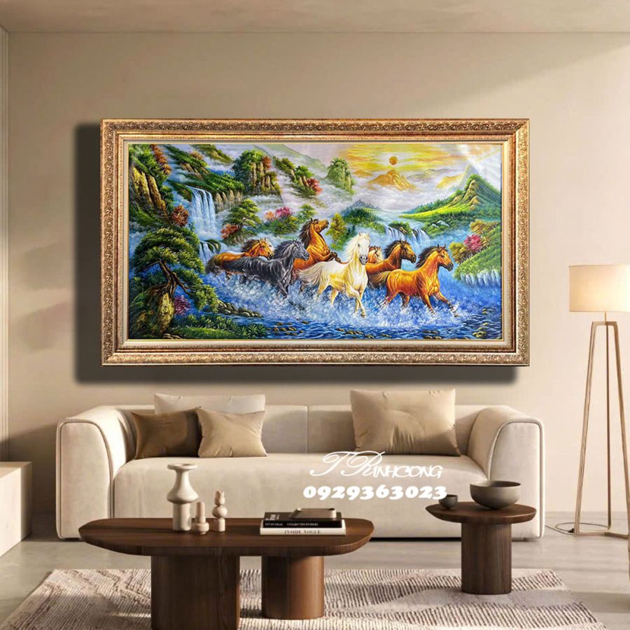 Tranh sơn dầu Mã Hành Sơn Thủy SDTC40