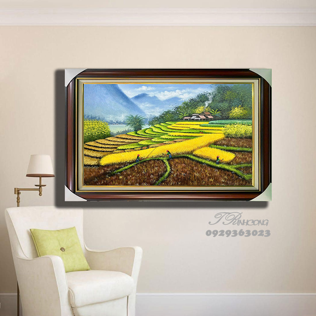 Tranh sơn dầu Mùa Vàng Tây Bắc SDTC61