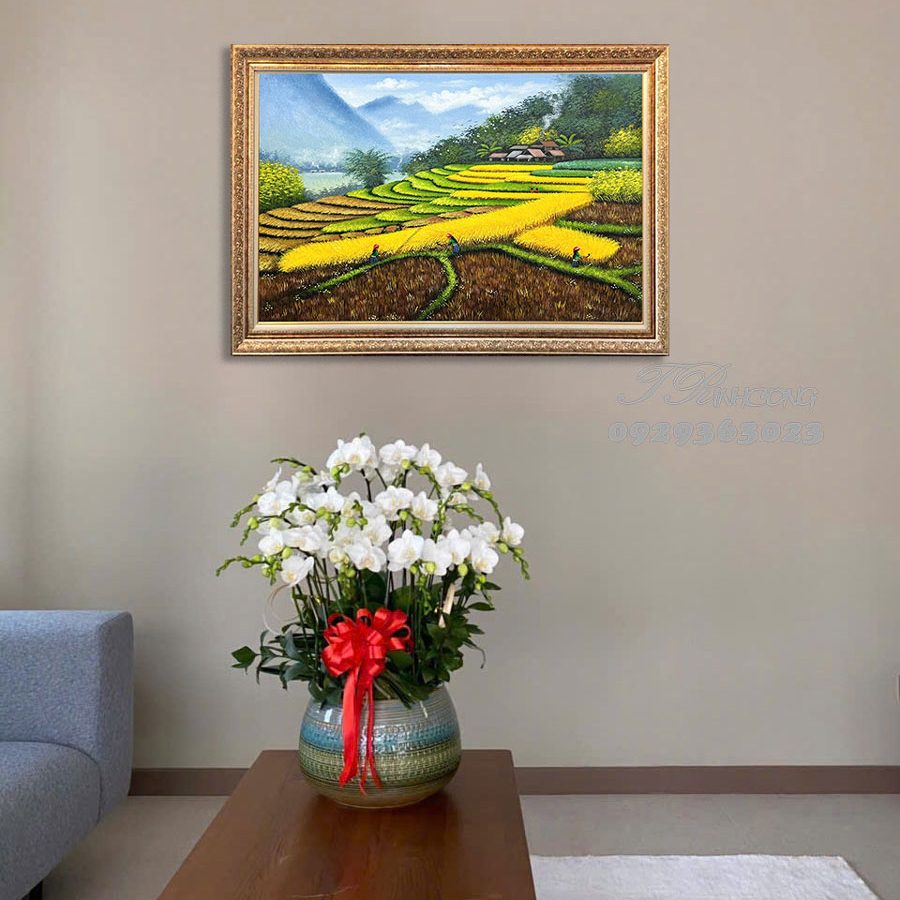 Tranh sơn dầu Mùa Vàng Tây Bắc SDTC61