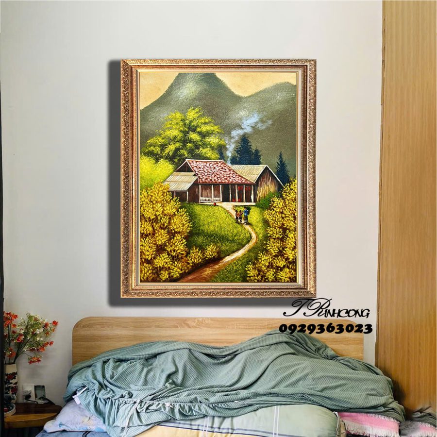 Tranh sơn dầu Ngõ Nhỏ Vào Thu SDTC57