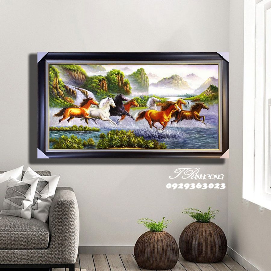 Tranh sơn dầu Phong Mã Hành Giang SDTC41