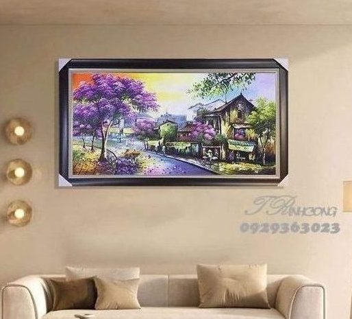 Tranh sơn dầu Sắc Tím Phố Xưa SDTC108