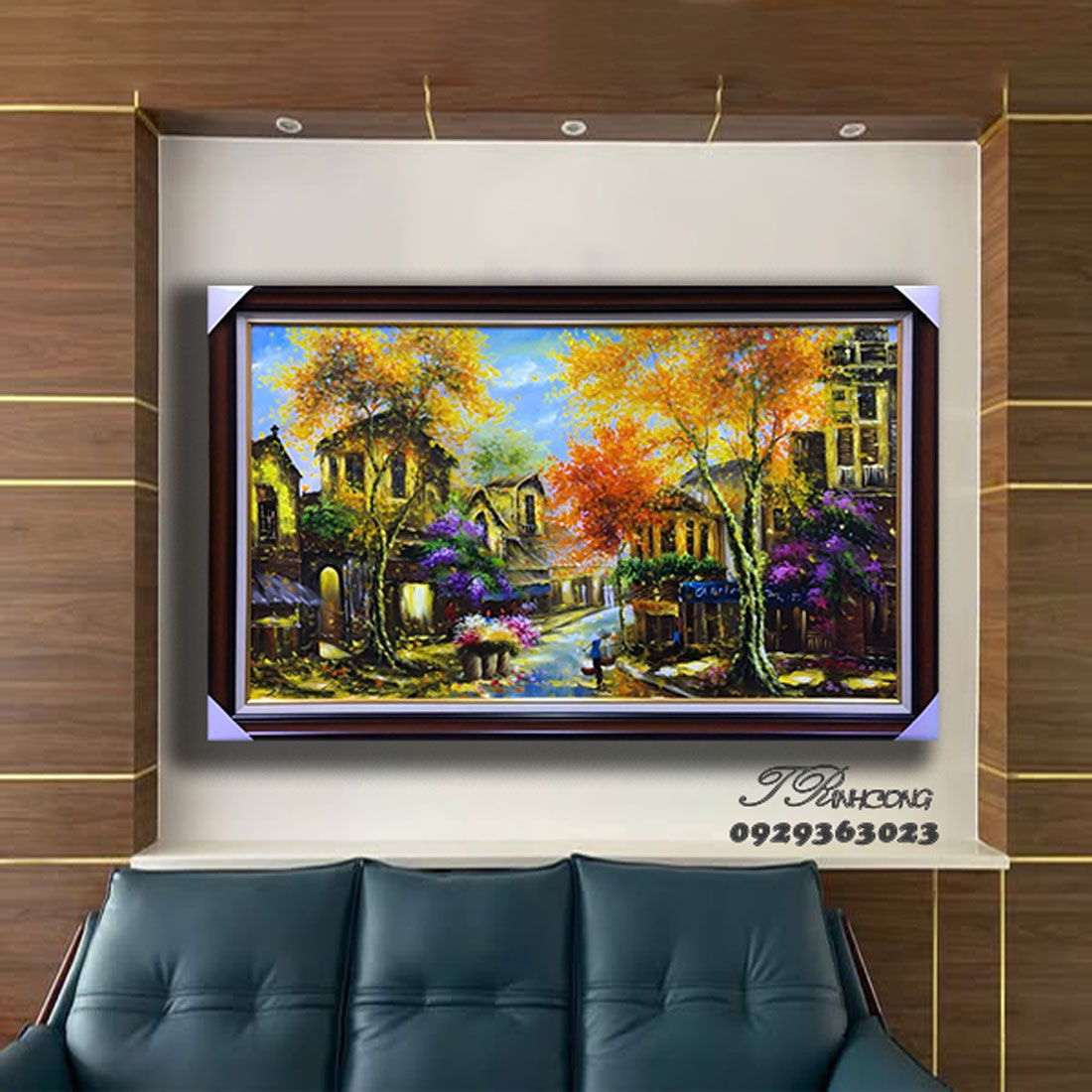 Tranh sơn dầu Thu Vàng Phố Cổ SDTC16