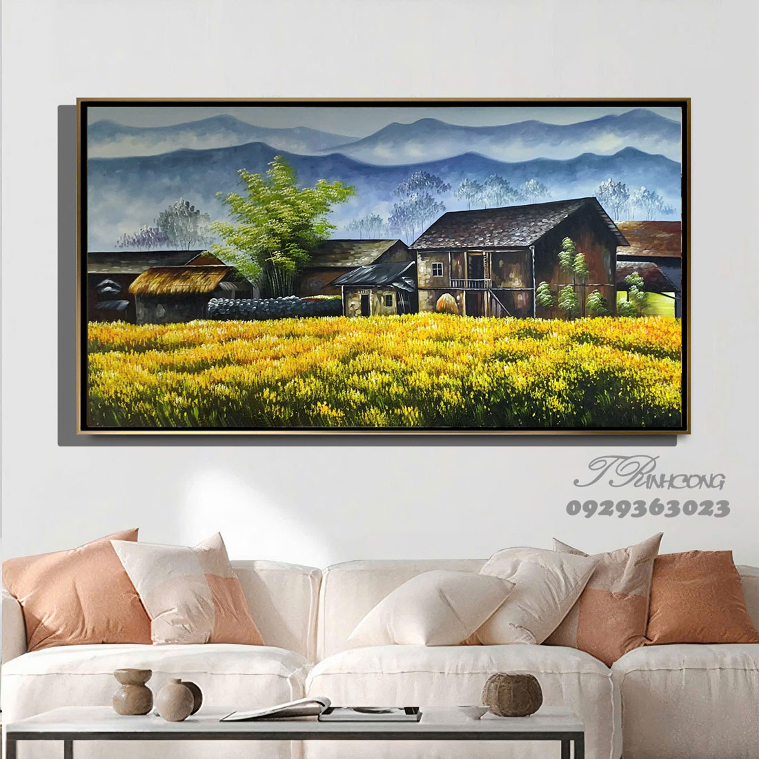 Tranh sơn dầu Thung Lũng Bình Yên SDTC121