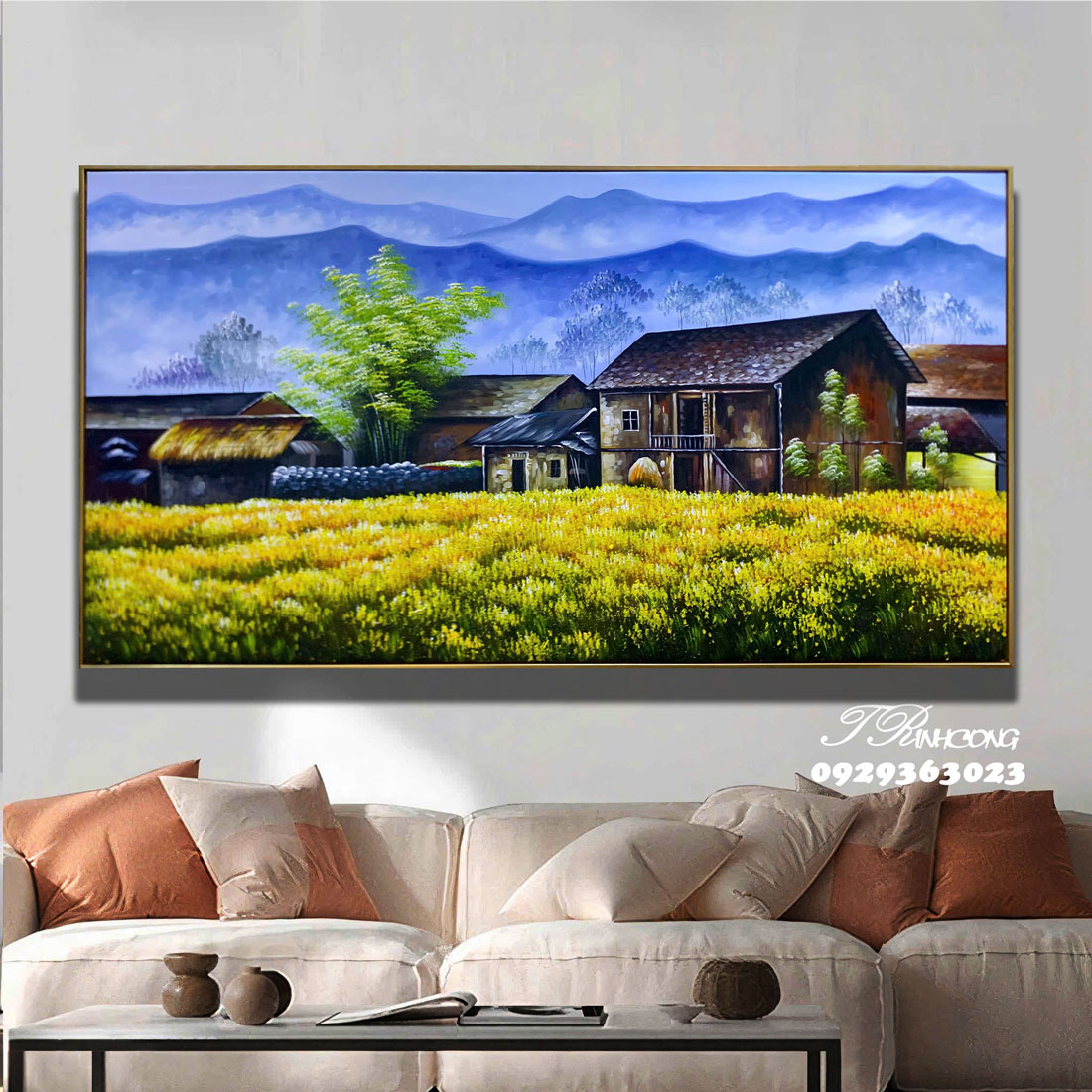 Tranh sơn dầu Thung Lũng Bình Yên SDTC121