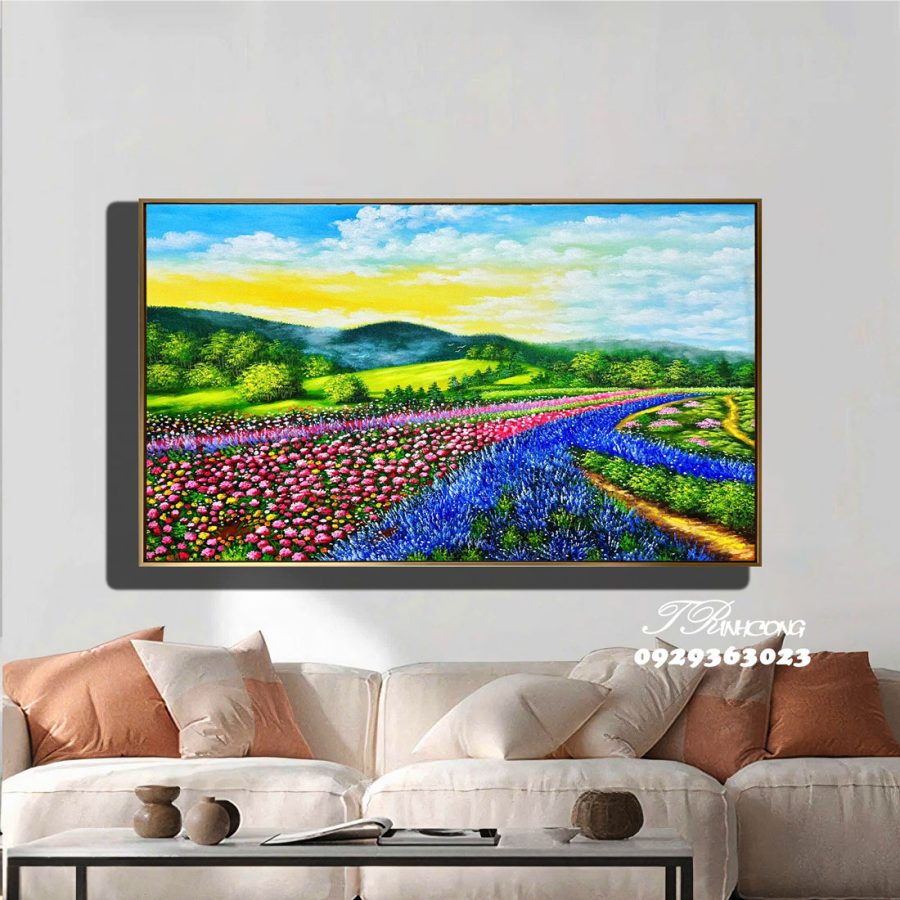 Tranh sơn dầu Thung Lũng Sắc Màu SDTC70
