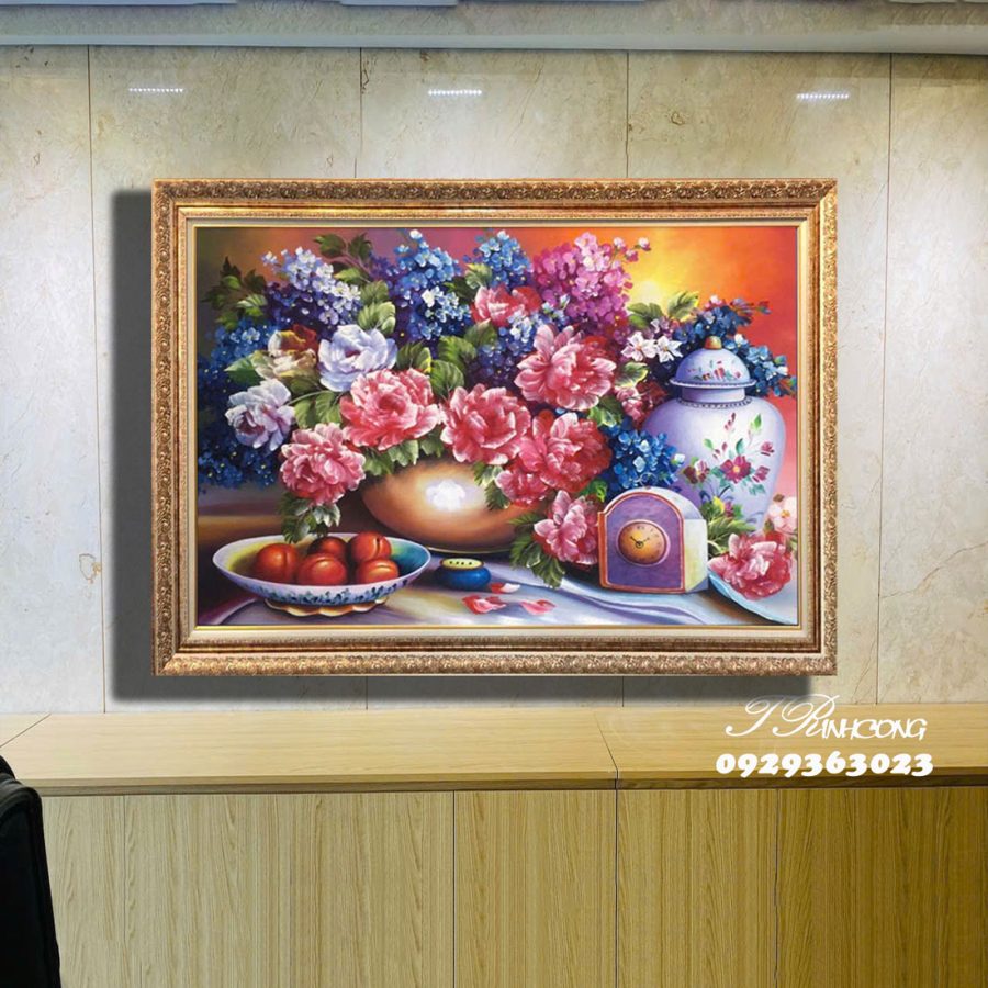 Tranh sơn dầu Tĩnh Lặng Mùa Hoa SDTC21