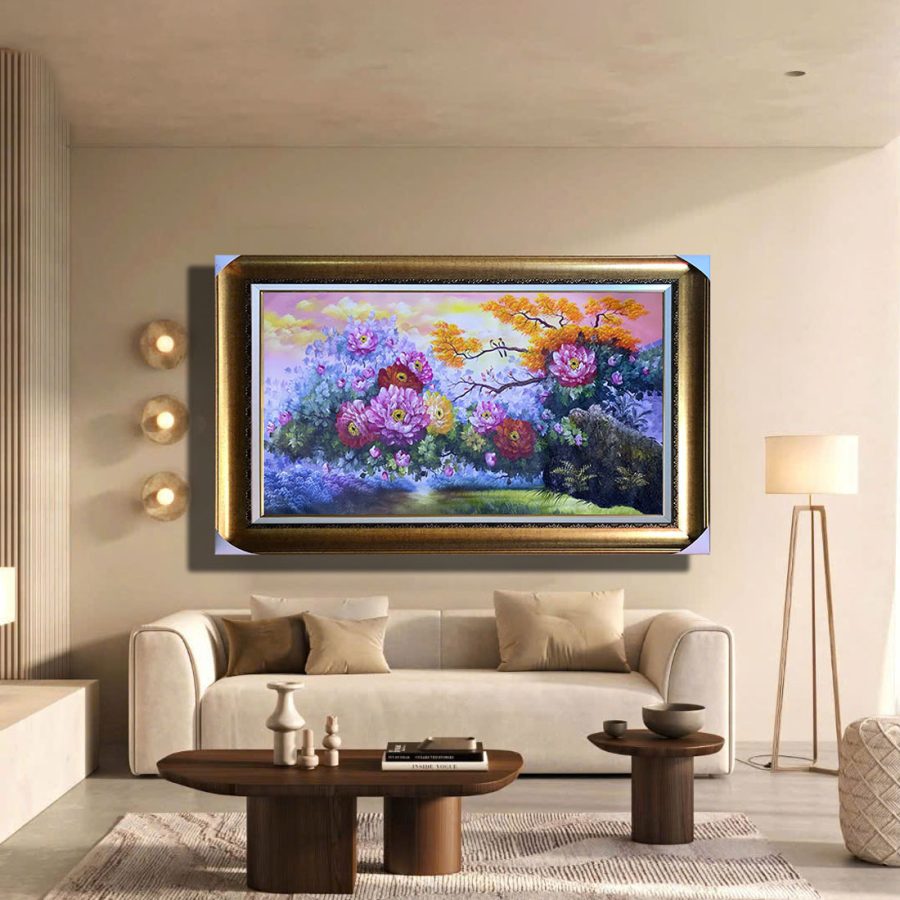 Tranh sơn dầu Vườn Hoa Phú Quý SDTC116