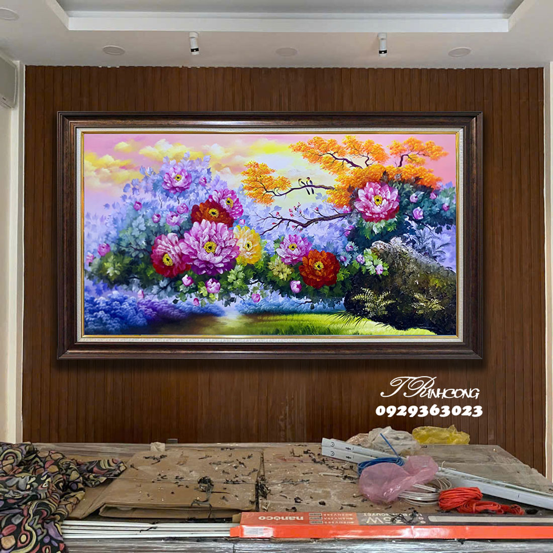 Tranh sơn dầu Vườn Hoa Phú Quý SDTC116