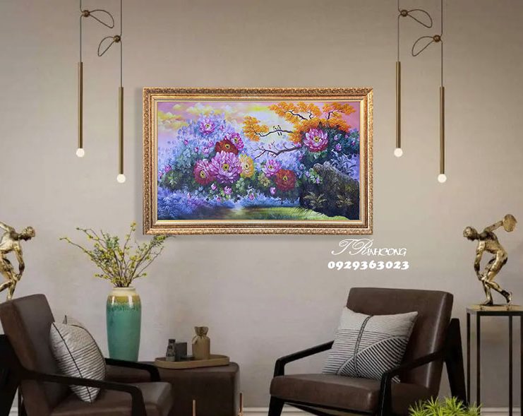 Tranh sơn dầu Vườn Hoa Phú Quý SDTC116