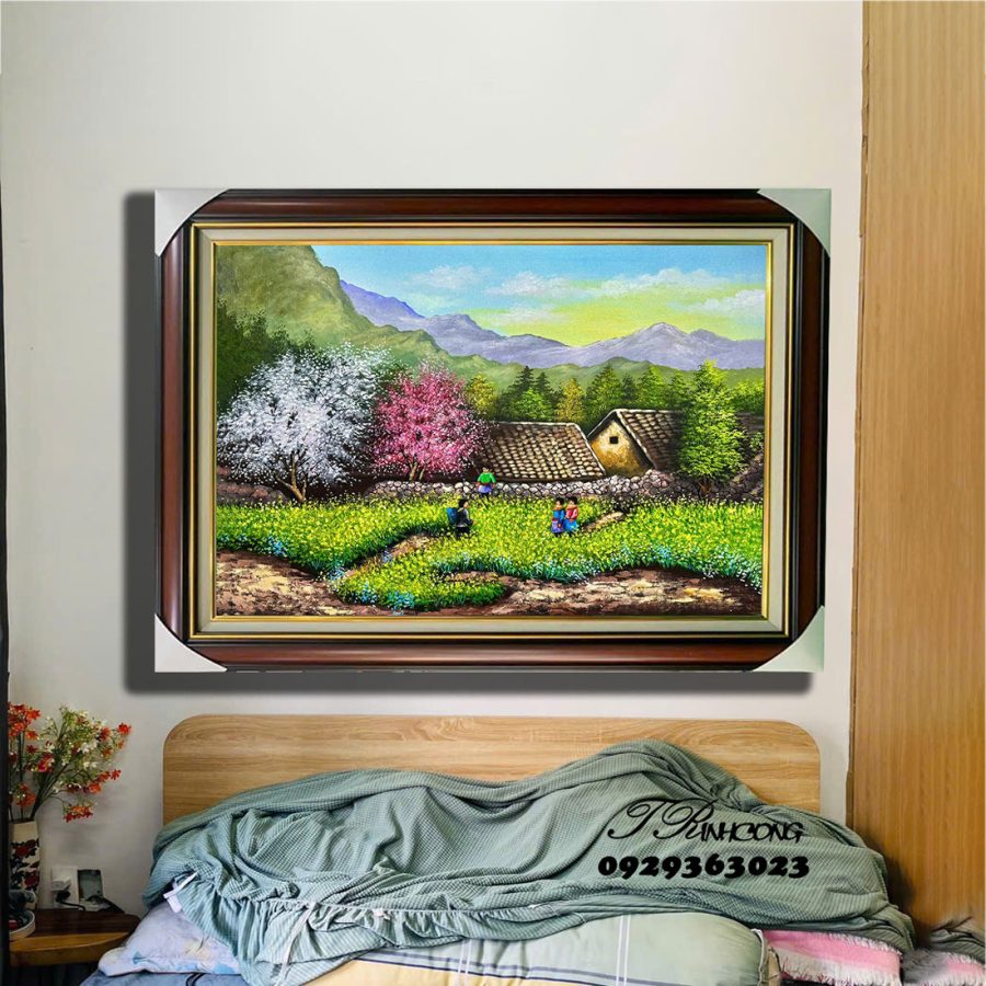 Tranh sơn dầu Xuân Trên Nương Rẫy SDTC59