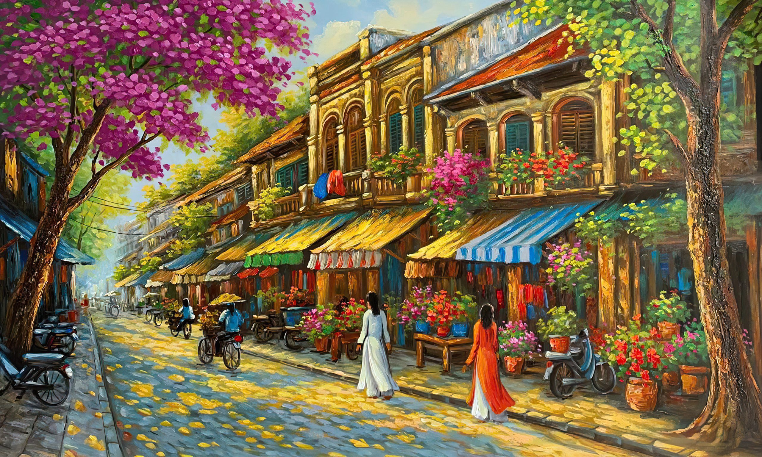 Tranh Sơn Dầu Phố Cổ