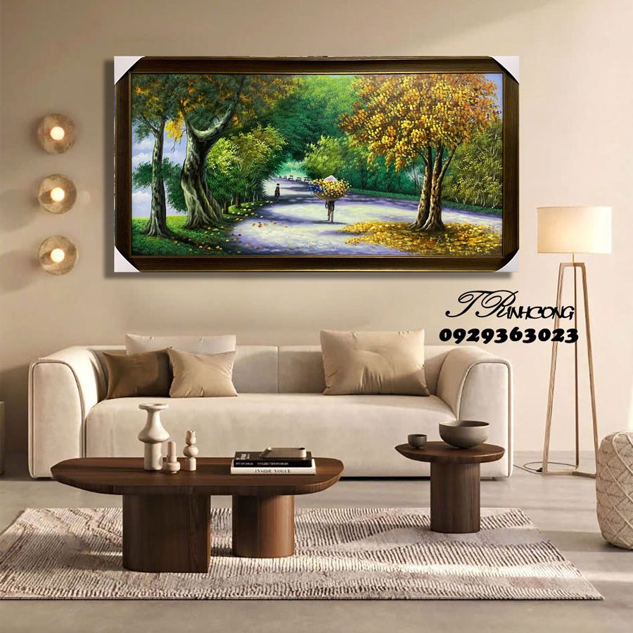 Tranh sơn dầu Con Đường Mùa Thu SDTC185