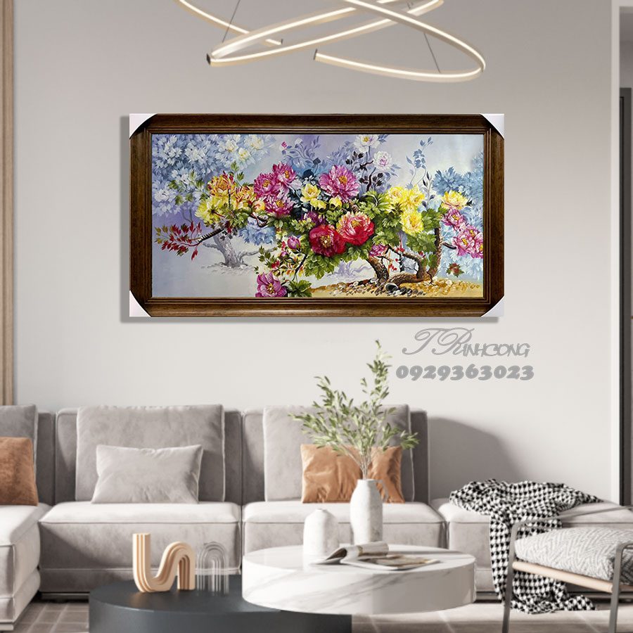 Tranh sơn dầu Sắc Hoa Vĩnh Cửu SDTC156