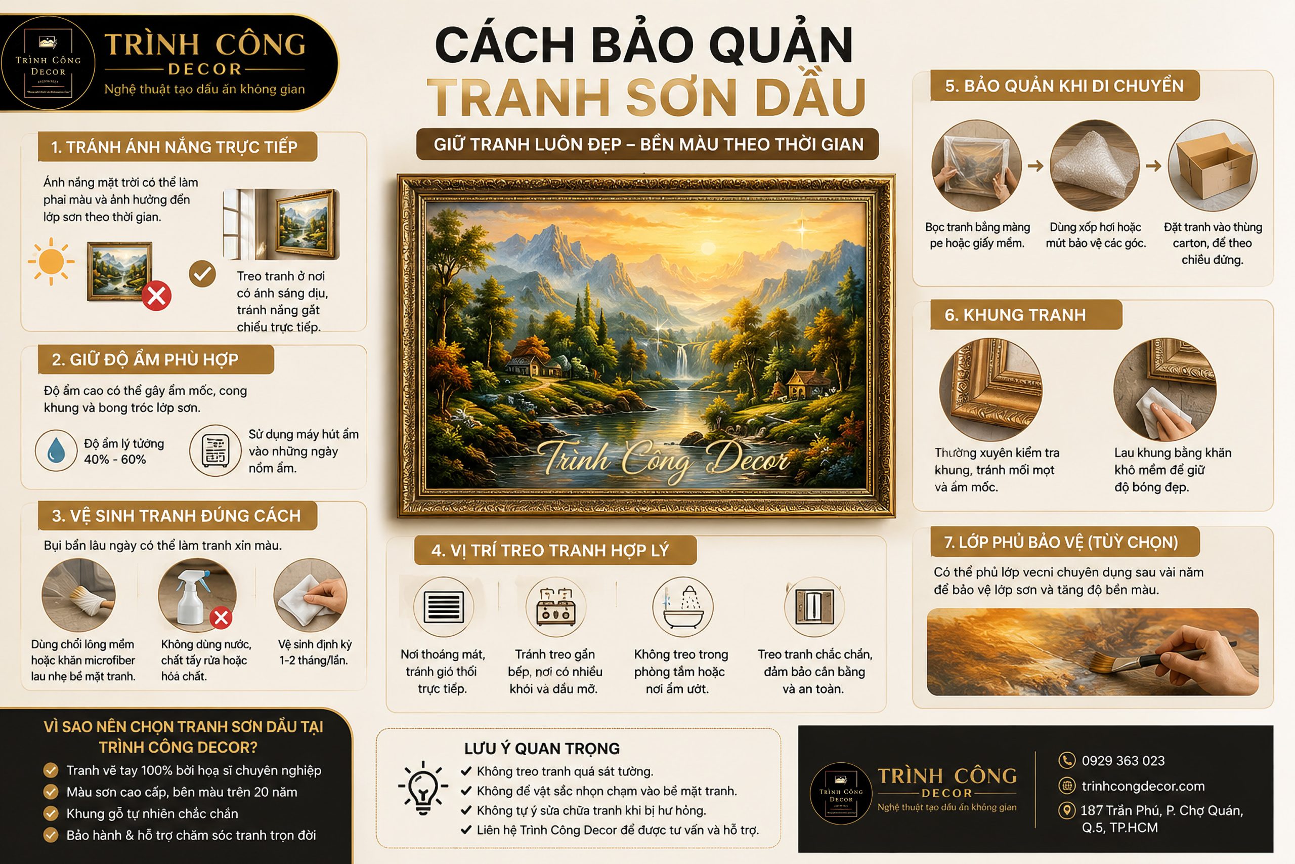 Cách Bảo Quản Tranh Sơn Dầu