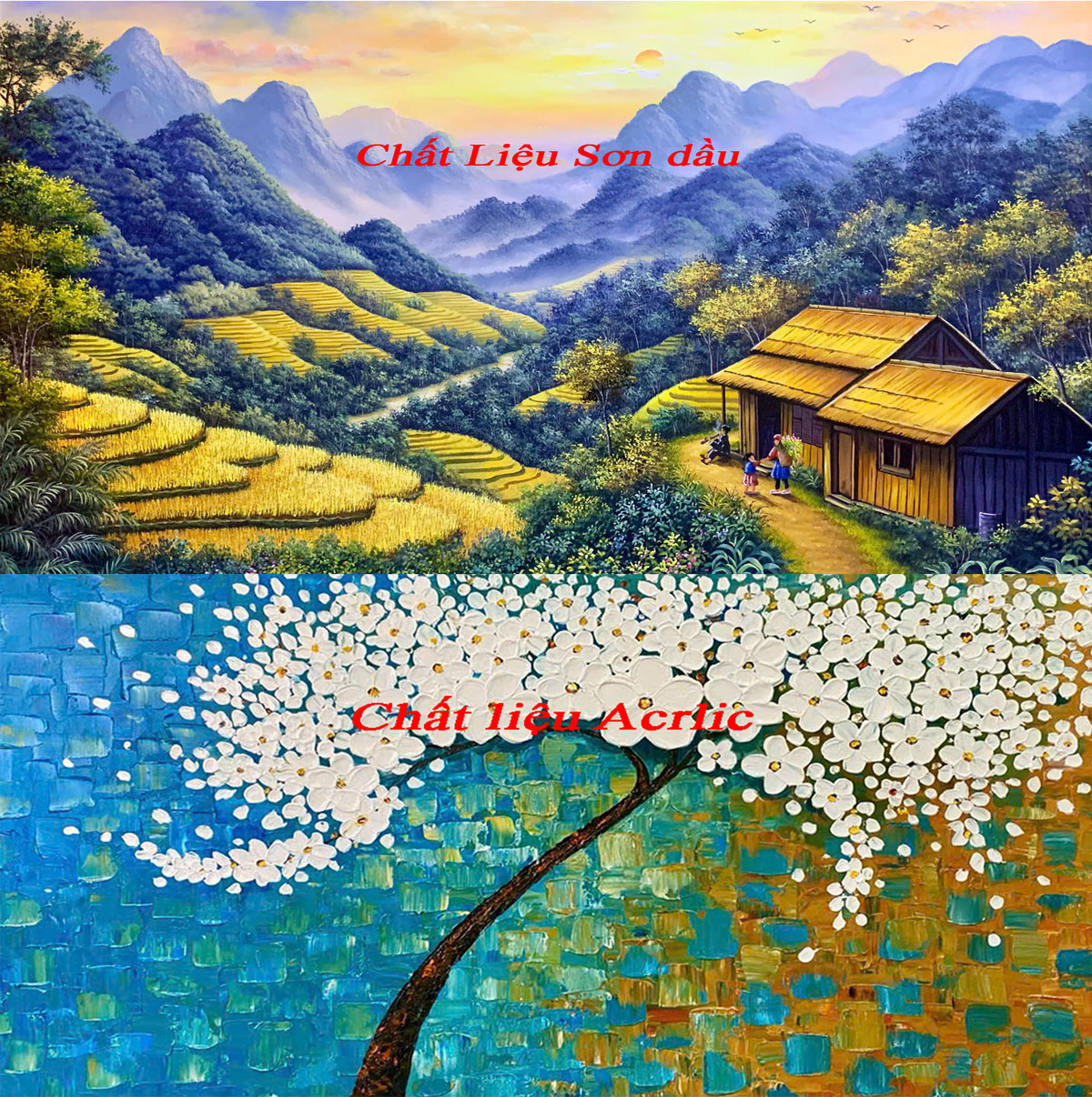 So Sánh chất liệu Sơn dầu và Acrylic