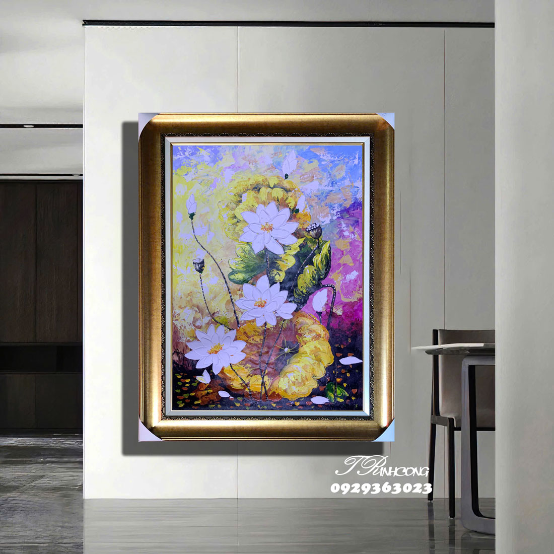 Tranh sơn dầu Tịnh Liên Khai Phúc SDTC126