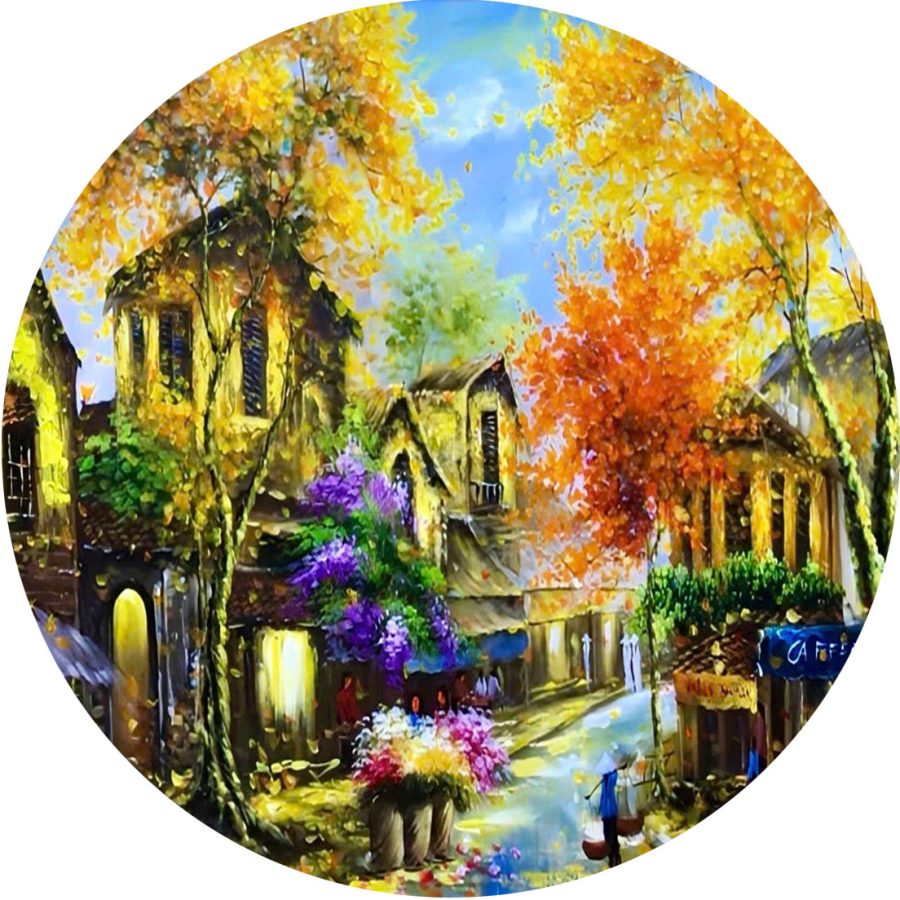 Tranh sơn dầu Phố cổ