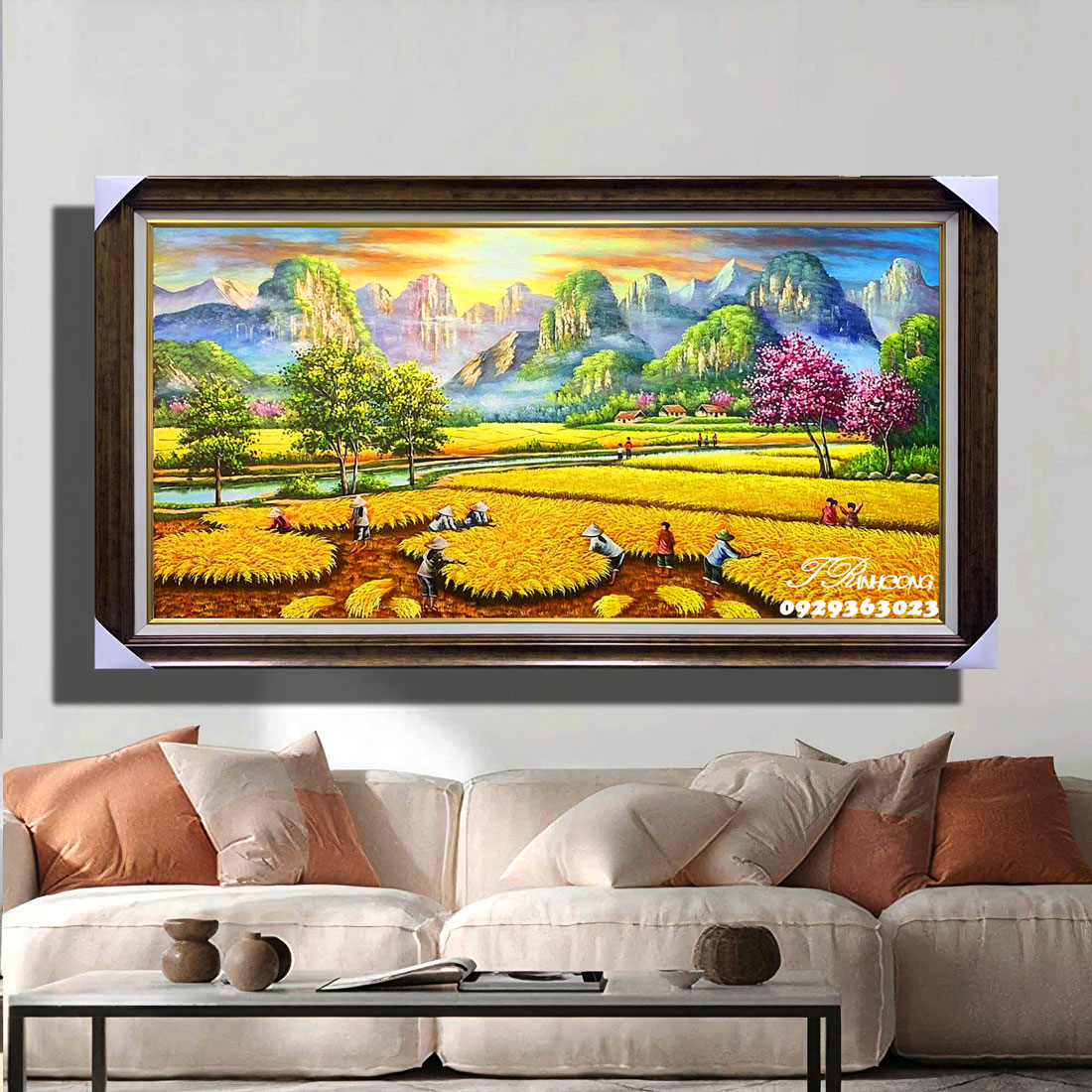 Tranh sơn dầu Đồng Quê Mùa Vàng SDTC213