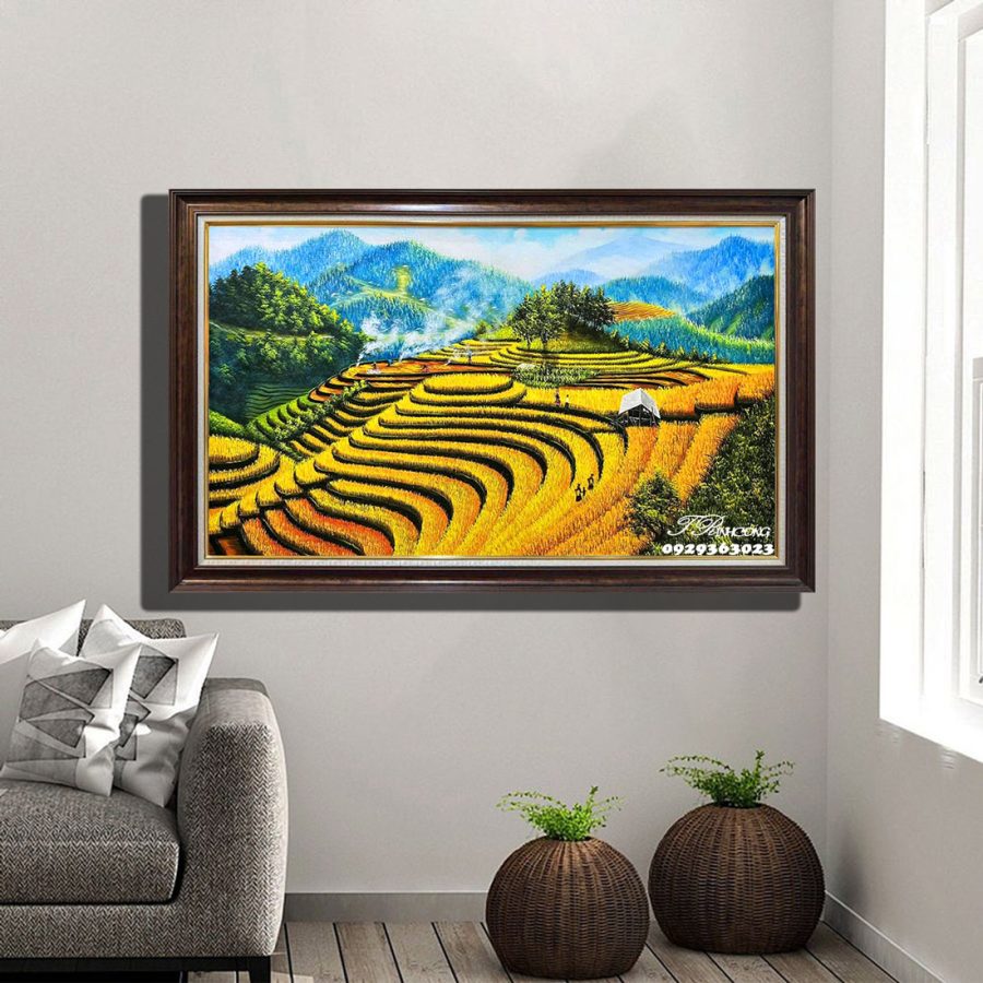 Tranh sơn dầu Mùa Vàng Tây Bắc SDTC103