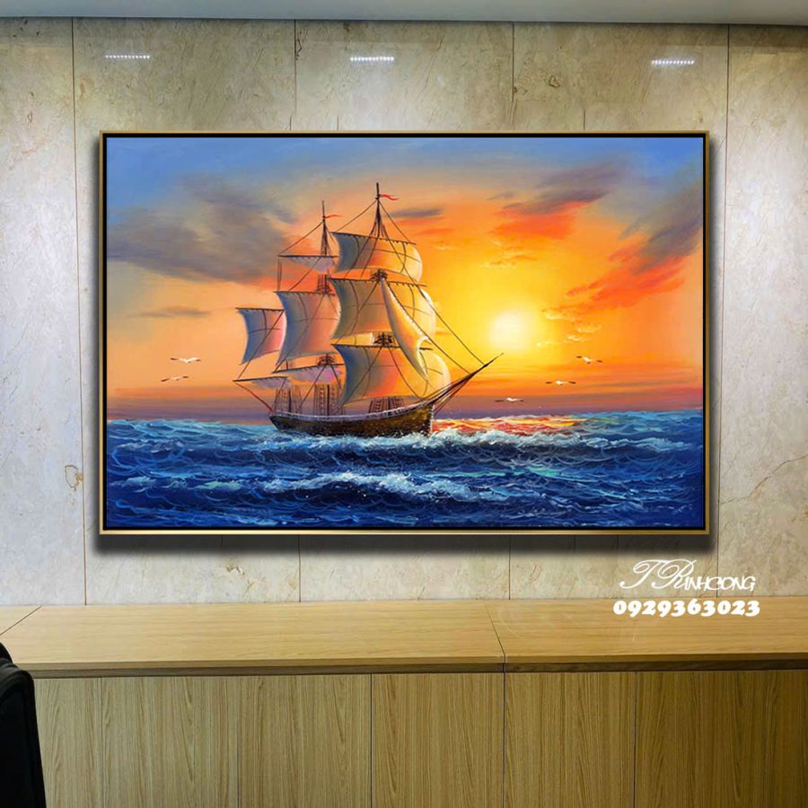 Tranh sơn dầu Hải Trình Rực Lửa SDTC261
