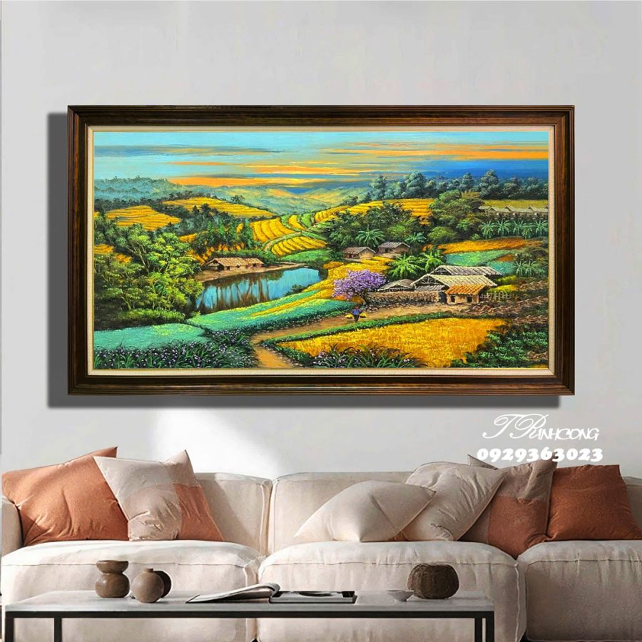 Tranh sơn dầu Miền Núi Tây Bắc SDTC229