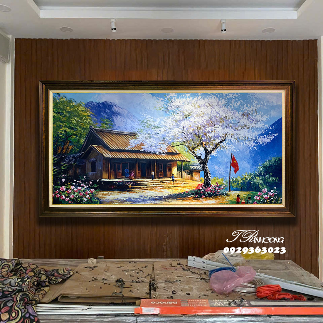 Tranh sơn dầu Ngôi Nhà Tây Bắc SDTC238