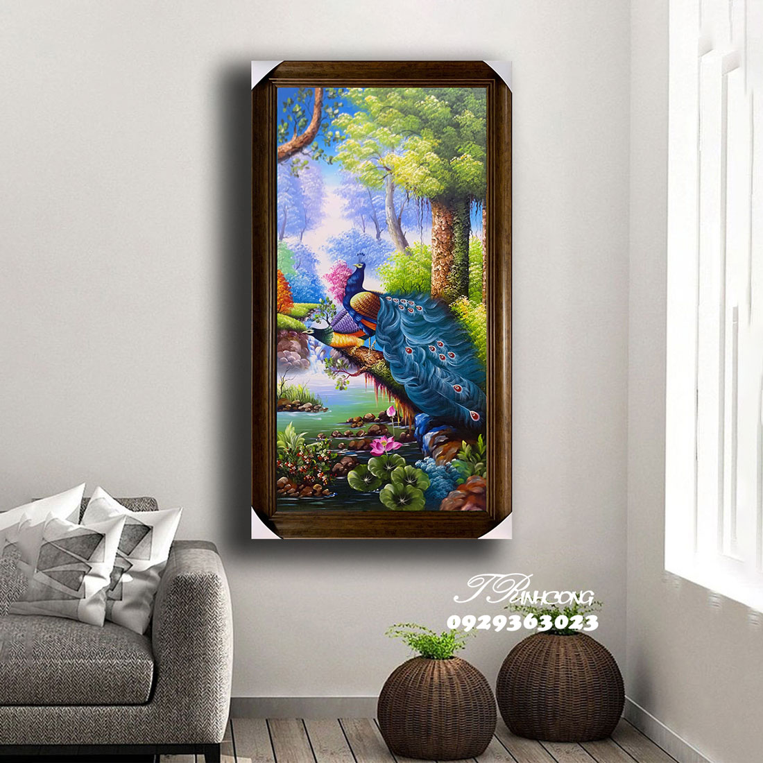 Tranh sơn dầu Song Công Thịnh Vượng SDTC242