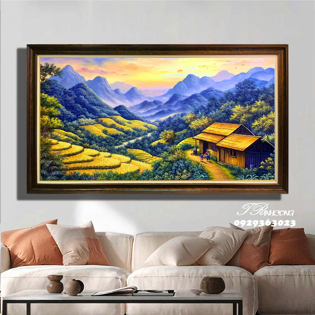 Tranh sơn dầu Tây Bắc Mùa Lúa Chín SDTC225