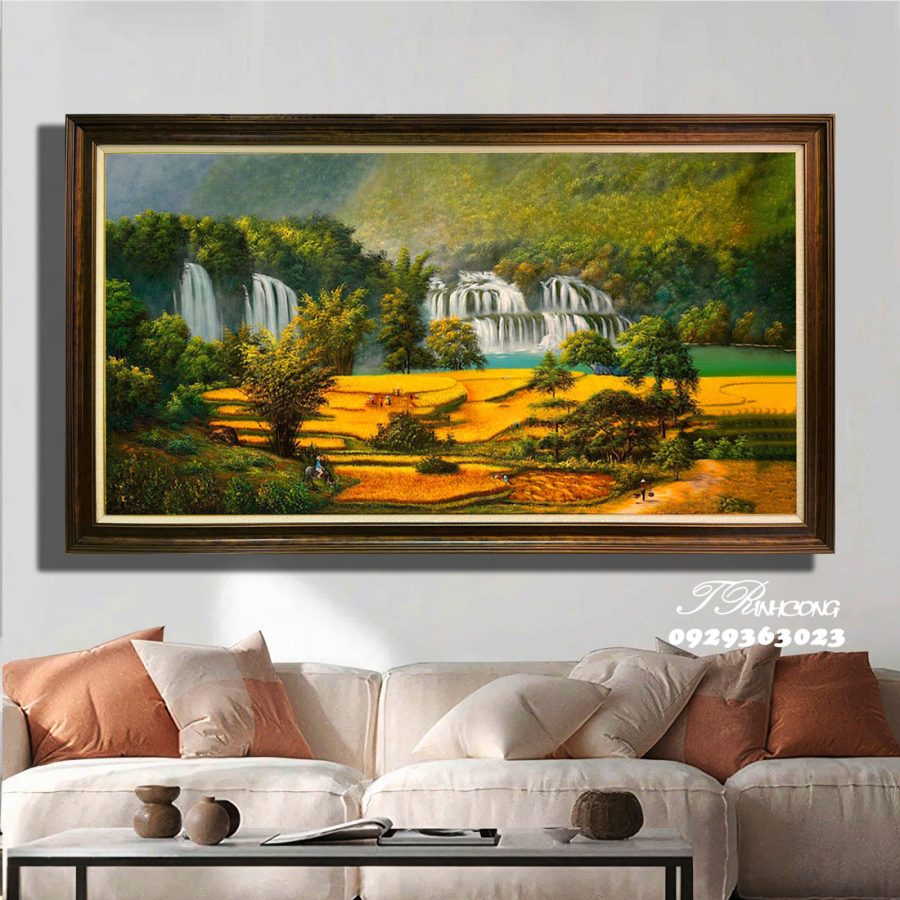 Tranh sơn dầu Thác Nước Đại Ngàn SDTC233