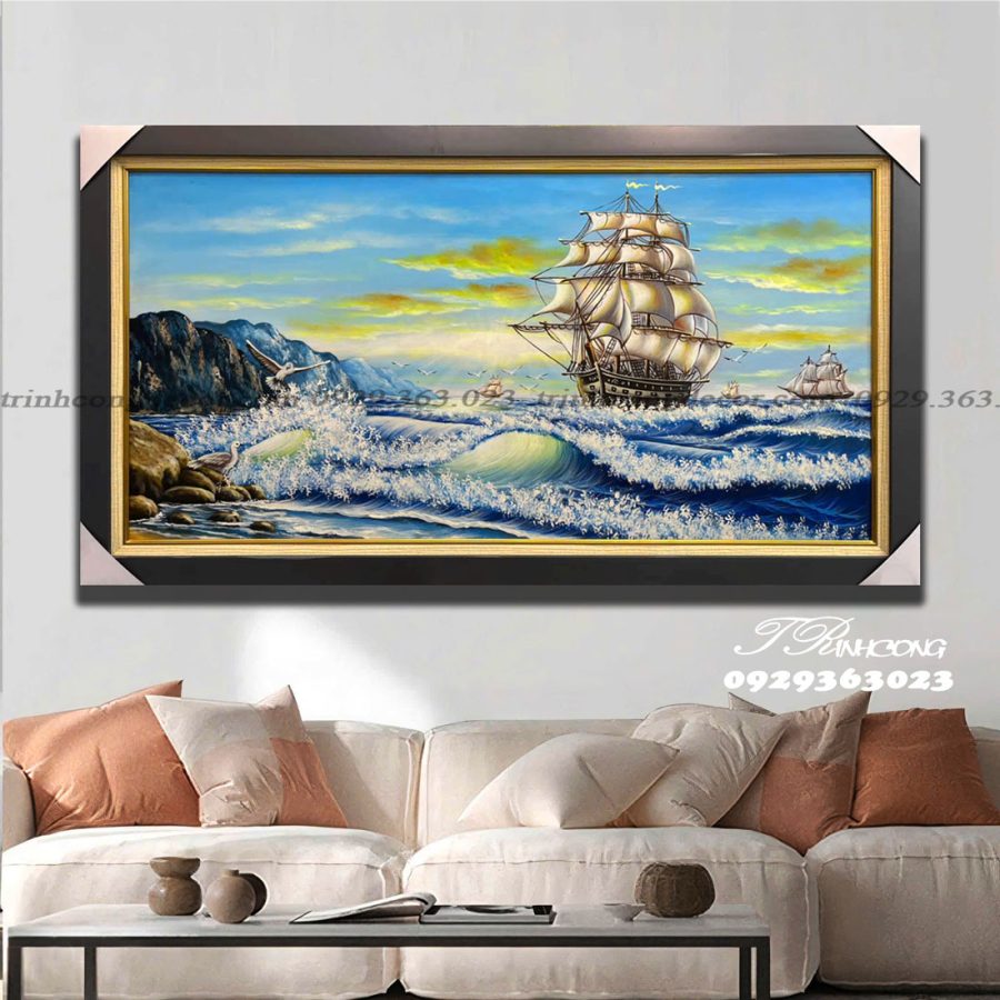 Tranh sơn dầu Thuận Buồm Ra Khơi SDTC263
