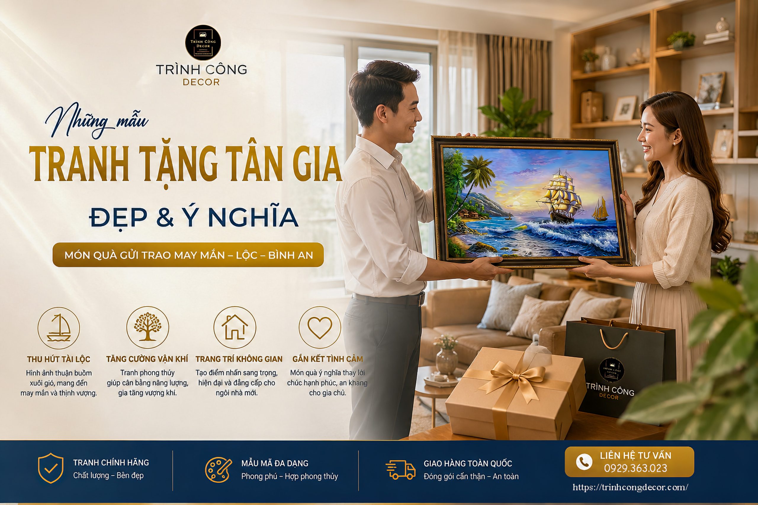 Tranh Tặng Tân Gia
