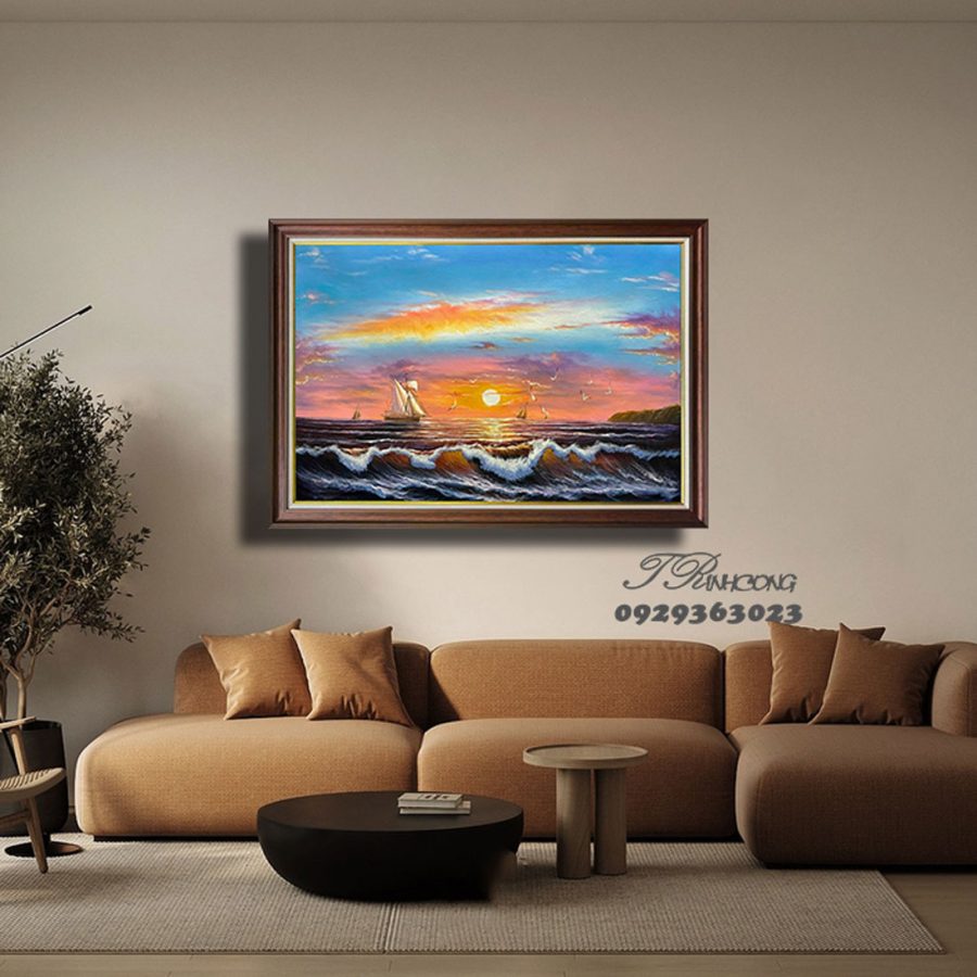 Tranh sơn dầu Hải Trình Đón Nắng SDTC239
