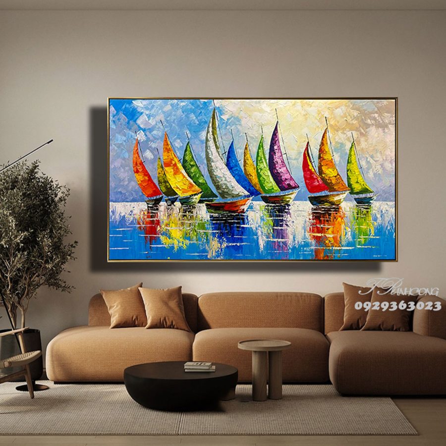 Tranh sơn dầu Sắc Buồm Rực Rỡ SDTC227