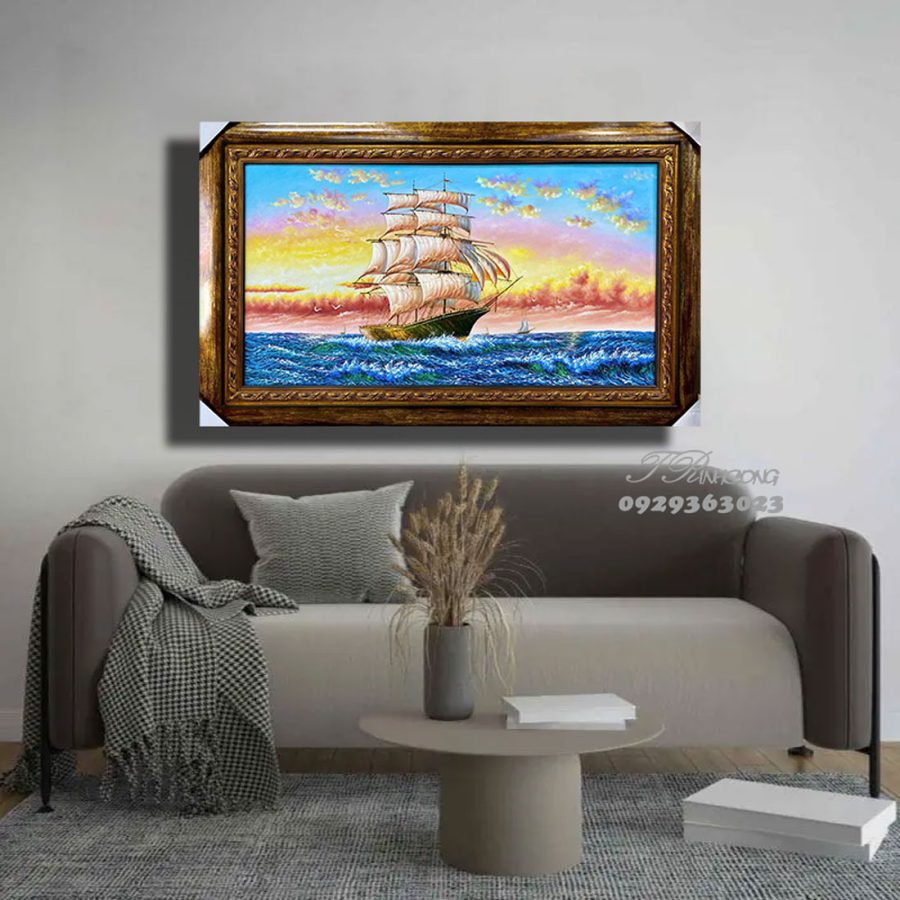 Tranh sơn dầu Thuận Buồm Ra Khơi SDTC228