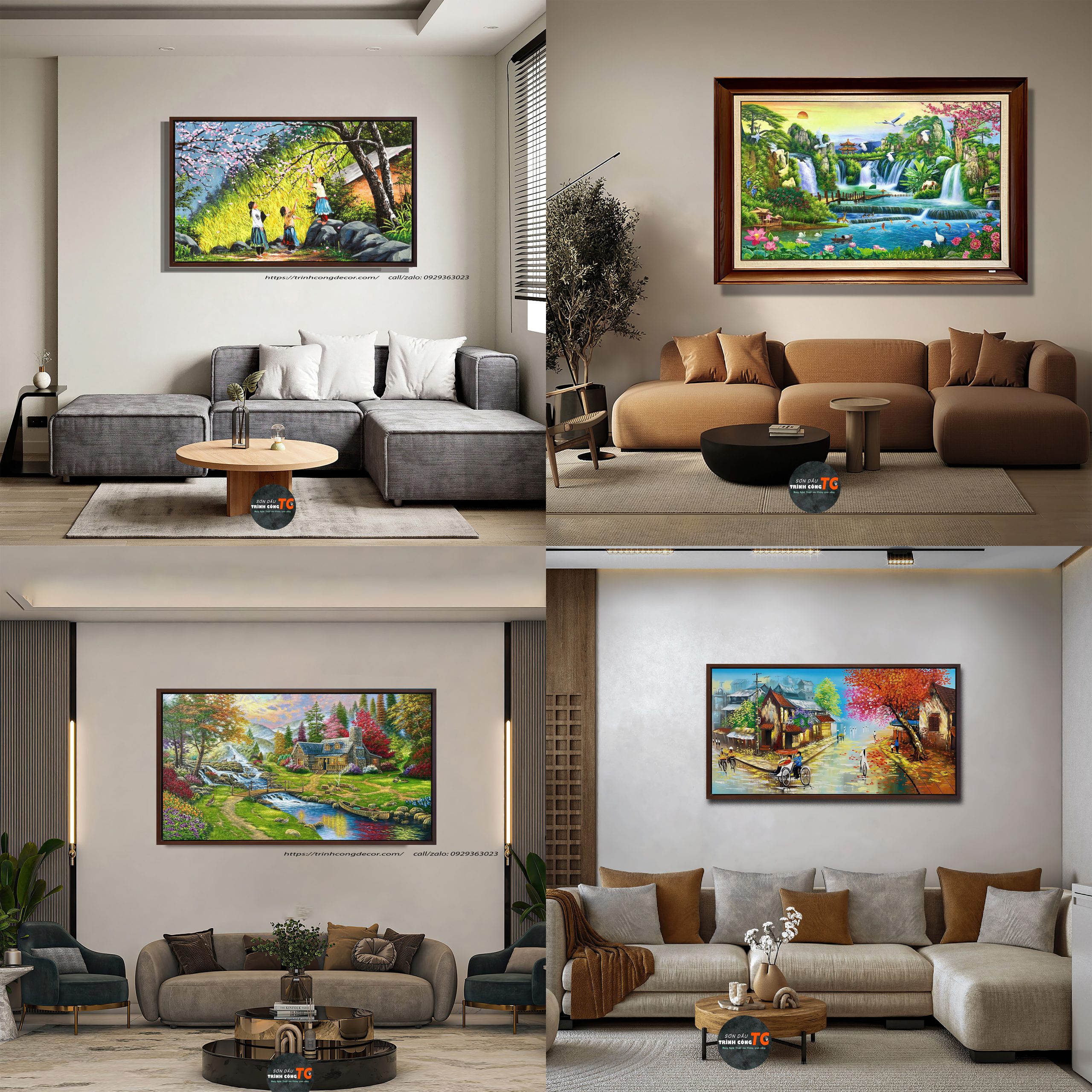 Tranh sơn dầu Phong Cảnh 2026 trình công decor
